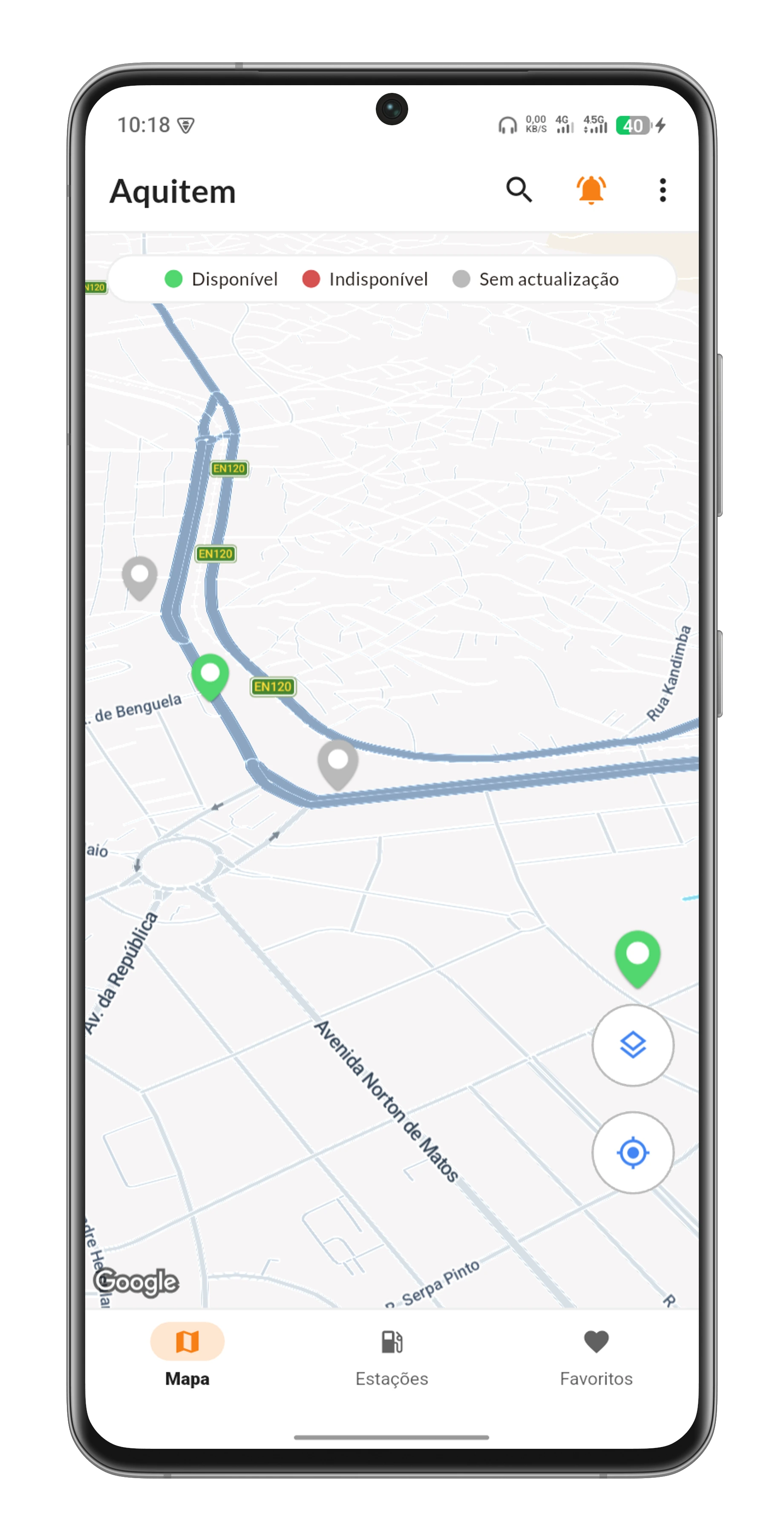 App Aquitem no telemóvel